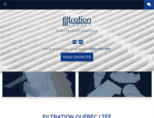 Tablet Screenshot of filtrationquebec.com